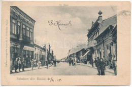 T2/T3 1905 Bacau, Bákó; Strada Mare / Street, Shops Of La Plana De Aur, Angel Goldstein (EK) - Ohne Zuordnung