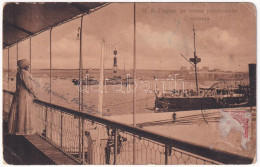 * T2/T3 1912 Constanta, M.S. Regina Pe Terasa Pavilionului / Marie Of Romania On Board At The Port (EK) - Unclassified