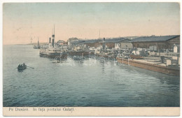 T2/T3 Galati, Galatz; Pe Dunare, In Fata Portului / Danube Port, Steamships (EK) - Unclassified