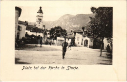 ** T1/T2 Ajdovscina, Haidenschaft; Sturje, Platz Bei Der Kirche. Verlag Anton Pertot / Square Near The Church - Zonder Classificatie