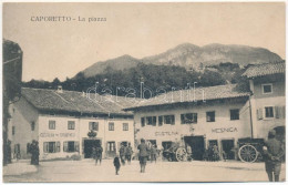 T2 1916 Kobarid, Caporetto; La Piazza, Gostilna Mesnica, Gostilna Pri Studeneu / Square, Restaurant And Hotel, K.u.k. So - Zonder Classificatie
