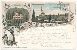 T2 1898 (Vorläufer) Kungota, Sankt Kunigund; Ober St. Kunigund, Schloss St. Georg / Castle, Church. Kunstanstalt Karl Sc - Ohne Zuordnung