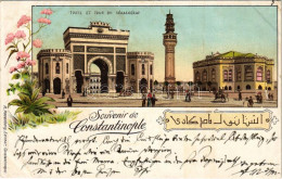 T2/T3 1898 (Vorläufer) Constantinople, Istanbul; Porte Et Tour Du Séraskérat / Beyazit Tower And Gate. R. Rosenberg Art  - Non Classés