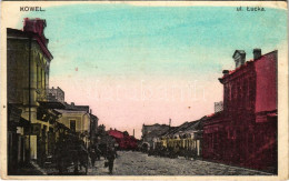 T2/T3 1916 Kovel, Kowel; Ul. Lucka / Street View, Shops (EK) - Ohne Zuordnung