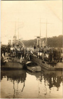 ** T1/T2 A Magyar Királyi Folyamőrség őrnaszádjai Matrózokkal / Hungarian Royal River Guard Ships, Mariners. EMKE Fotósz - Unclassified