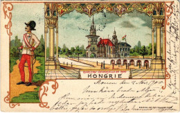T3 1900 Exposition Universelle De Paris, Hongrie. B. Sirven / 1900-as Párizsi Világkiállítás: Magyar Pavilon és Katonati - Zonder Classificatie