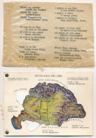 ** T1/T2 Hungaria 896-1918 - Mechanikus Térképes Irredenta Lap Az Elszakított Területekkel - Tokban / Map Of Hungary, Ir - Zonder Classificatie