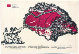 ** T1/T2 Az úgynevezett Demarkációs Vonal A Román-cseh-szerb Imperialisták Kezében. Patria Rt. Kiadása / Hungarian Irred - Zonder Classificatie