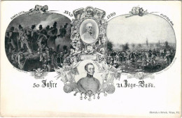 ** T2/T3 1849-1899 50 Jahre 21. Jäger-Baon. Fm. Erzherzog Albrecht, V. Kopal, Santa Lucia-Custoza. Verlag Helm Un. Schus - Sin Clasificación