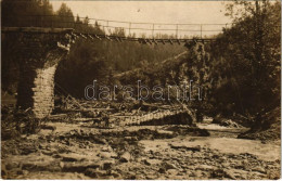 * T2/T3 1916 Keleti Front, Első Világháborús Osztrák-magyar Katonai Lap, Lerombolt Híd / WWI K.u.k. Military From The Ea - Non Classificati