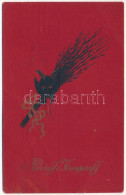 T3 1918 Üdvözlet A Krampusztól! / Krampus And Birch. K. Ph. W. II. 37. Emb. Litho (szakadás / Tear) - Unclassified