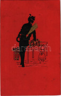 T2 1902 Dombornyomott Krampusz üdvözlet / Embossed Krampus Greeting - Non Classés