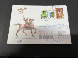 13-10-2023 (4 U 14) Bulgaria Posted To Australia In 2023 (2 Covers) - Cartas & Documentos