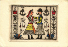 T2/T3 1937 Magyar Népművész Lap. Eredeti Kézzel Festett Rézkarc / Hungarian Folk Art, Original Hand-coloured Etching. Co - Sin Clasificación