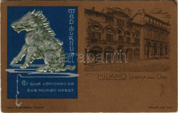 T2/T3 1902 Milano, Milan; Loggia Degli Osii. Emb. Litho - Kézdi-Kovács László Festőművésznek Címzett Levél (EK) - Unclassified