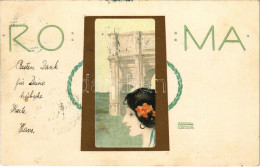 T2 1902 Roma. Theo. Stroefer Ser. 220. No. 7. Art Nouveau Litho S: Raphael Kirchner - Ohne Zuordnung