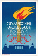 * T2/T3 1936 Olympischer Fackellauf In Österreich Weihestunde Wien Heldenplatz / Olimpiai Fáklyaváltó Ausztriában / Olym - Ohne Zuordnung