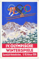 * T2 1936 Garmisch-Partenkirchen IV. Olympische Winterspiele / 1936. évi Téli Olimpiai Játékok / Winter Olympics In Garm - Ohne Zuordnung