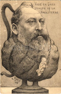 ** T3 Vase En Grés Scalpe De La Angleterre... / Francia Politikai Karikatúra / French Political Caricature Of Edward VII - Ohne Zuordnung