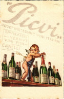 ** T1 Picvi Vini Italiani. Ditta Tugni & Coppo Bergamo-Milano-Canelli / Olasz Bor Reklám / Italian Wine Advertisement S: - Zonder Classificatie