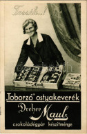 T2/T3 Toborzó Ostyakeverék. Dreher Maul Csokoládégyár Reklámlapja / Hungarian Chocolate Wafer Advertising Card (EK) - Unclassified