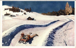 ** T1/T2 Téli Sport, Szánkózás / Winter Sport, Sleighing. B.K.W.I. 518-5. S: Otto Barth - Sin Clasificación