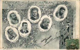 T3 1902 I Candidati Della Liberta A Milano Giugno 1900: Bortolo Federici, Maino Luigi, Filippo Turati, Luigi De Andreis, - Sin Clasificación