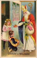 ** T1 Üdvözlet A Mikulástól / Greetings From Saint Nicholas. Litho - Ohne Zuordnung