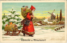 ** T2 Üdvözlet A Mikulástól / Saint Nicholas Greeting. Litho - Non Classificati