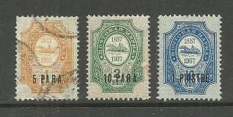 RUSSLAND RUSSIA 1909 Levant Levante Michel 30 - 31 & 33 O/* - Levante