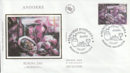 " EUROPA 2005 : BODEGO " Sur Enveloppe 1er Jour Sur Soie De 2005 D'Andorre Parfait état. FDC A SAISIR - 2005