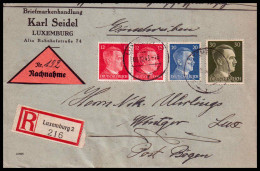 Luxemburg 1943: Brief / Nachnahme | Besatzung, R-Zettel, Briefmarkenhandlung | Luxemburg;Luxembourg, Wintger;Wincrange - 1940-1944 Occupation Allemande