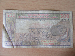 Afrique De L'Ouest - Billet 500 Francs 1979 A - H.2 - A 174385 - Stati Dell'Africa Occidentale