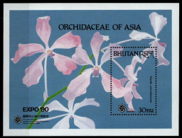 Bhutan 1990 - Mi-Nr. Block 252 ** - MNH - Orchideen / Orchids - Bhoutan
