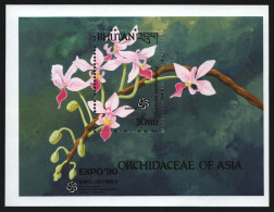 Bhutan 1990 - Mi-Nr. Block 250 ** - MNH - Orchideen / Orchids - Bhoutan