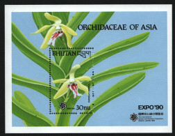Bhutan 1990 - Mi-Nr. Block 253 ** - MNH - Orchideen / Orchids - Bhoutan