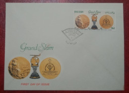 1985 PAKISTAN FDC COVER WITH STAMP GRAND SLAM OLYMPICS GAMES - Pakistan