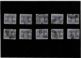 ITALIA ,LUOGOTENENZA ,"Segnatasse" ,senza Fasci E Senza Filigrana ,5L.violetto ,10 Pezzi Usati ,qualita Ottima - Postage Due