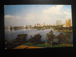 OAKLAND Skyline Lake Merrit Red Cross Cancel 1962 To Sweden Postcard USA - Oakland