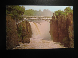 PATERSON New Jersey The Great Falls Of The Passaic River Bridge Postcard USA - Paterson