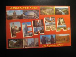 PENNSYLVANIA Harrisburg Capital Greetings The Keystone State Cancel 1973 To Sweden Postcard USA - Harrisburg