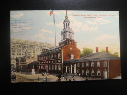 PHILADELPHIA Pennsylvania Independence Hall Chestnut Street Cancel 1913 To NY New York Postcard USA - Philadelphia