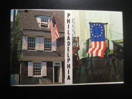 PHILADELPHIA Pennsylvania Betsy Ross House Cancel 1976 To Sweden Postcard USA - Philadelphia