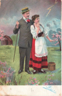 COUPLES - Un Couple De Paysans - Colorisé - Carte Postale  Ancienne - Parejas