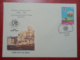 1980 PAKISTAN FDC COVER WITH STAMP COMMAND AND STAFF COLLEGE QUETTA - Pakistan