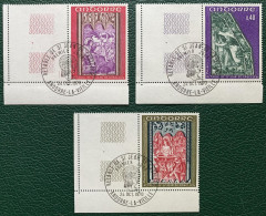 French Andorra 1970 Mi# 226-228 Used - The Revelation / Frescoes From The Altar Of St. John, Caselles - Gebruikt