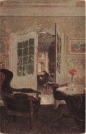 ARTS - Tableau  - Chez La Grand Mère - Salon - Carte Postale  Ancienne - Peintures & Tableaux