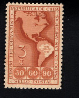 1881202074 1944 SCOTT  393 (XX) POSTFRIS MINT NEVER HINGED - AMERICAS MAP AND 1ST BRAZILIAN POSTAGE STAMPS - CENT. - Ongebruikt