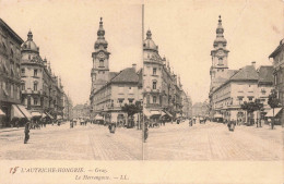 Cartes Stéréostopiques - L'AUTRICHE HONGRIE - Graz - Le Herrengasse - LL - Carte Postale  Ancienne - Stereoscope Cards
