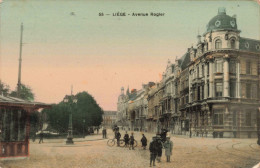 BELGIQUE - Liège - Avenue Rogier - Colorisé - Animé - Carte Postale  Ancienne - Liege